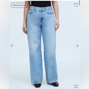 NWT Madewell Superwide leg jeans size 26 petite baggy